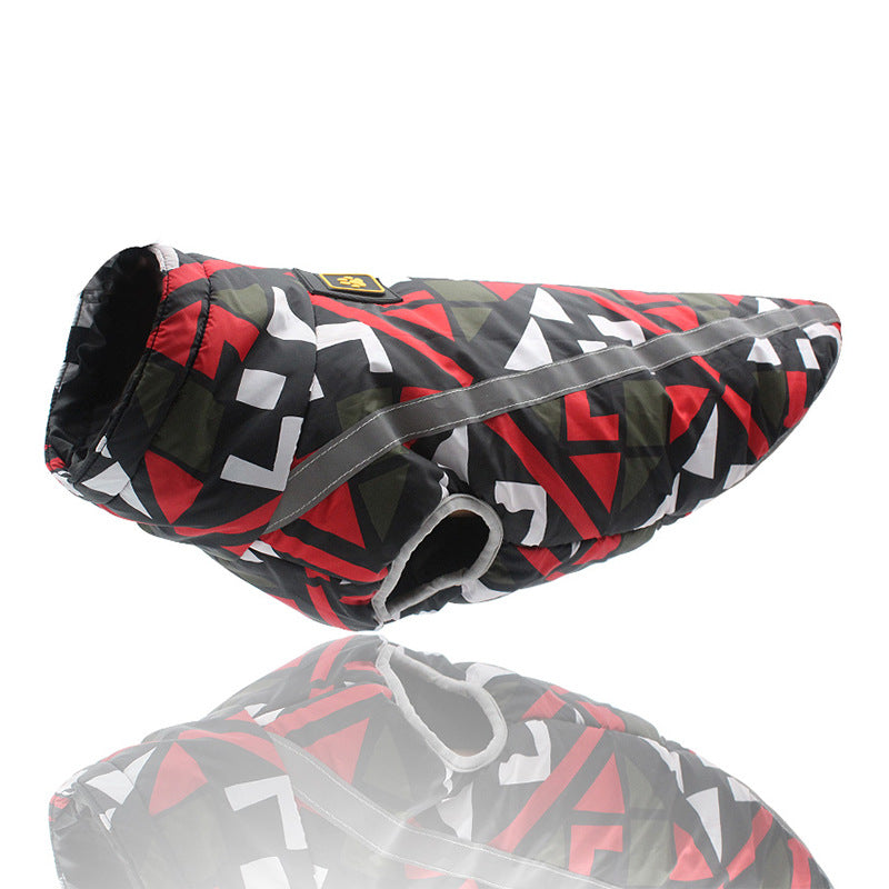 Geometric Print Polyester Sweater, for dogs.