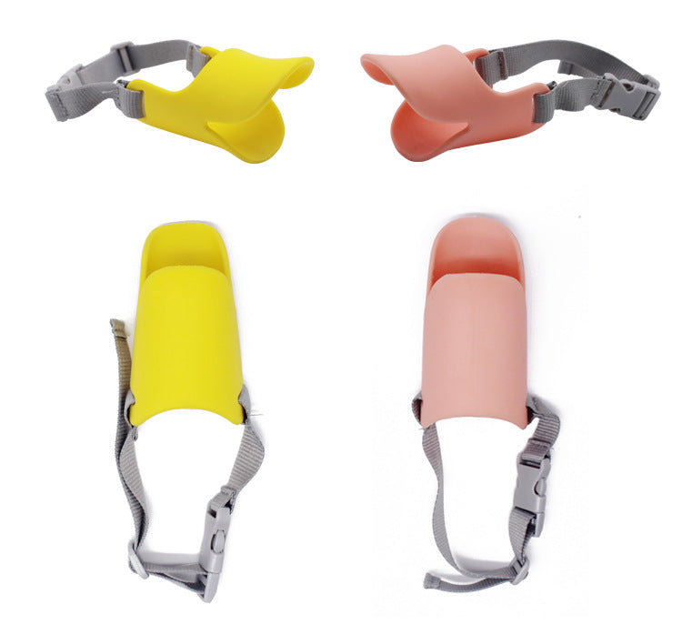 Silicone Anti-Bark Muzzle Sleeve, for dogs.