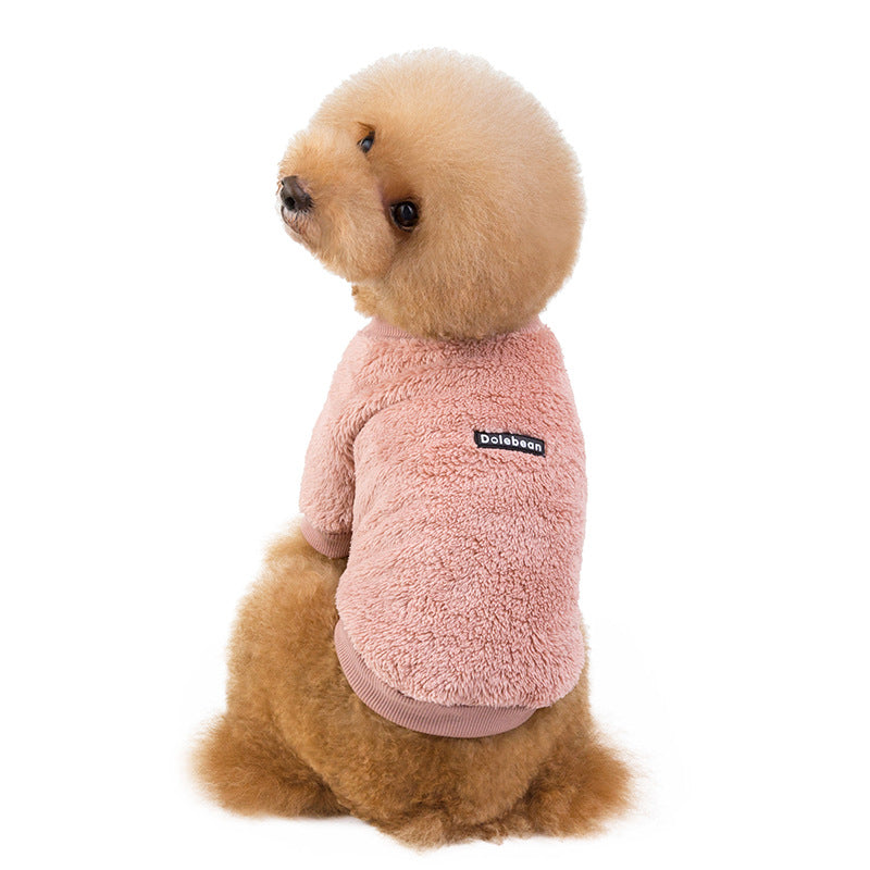 Double-Sided Fleece Two-Leg Coat, for dogs.