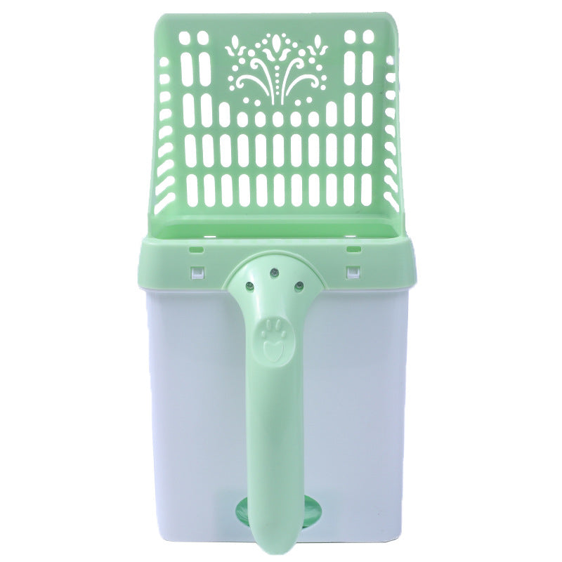 Detachable Plastic Litter Scoop and Bucket Set, for dogs and cats.