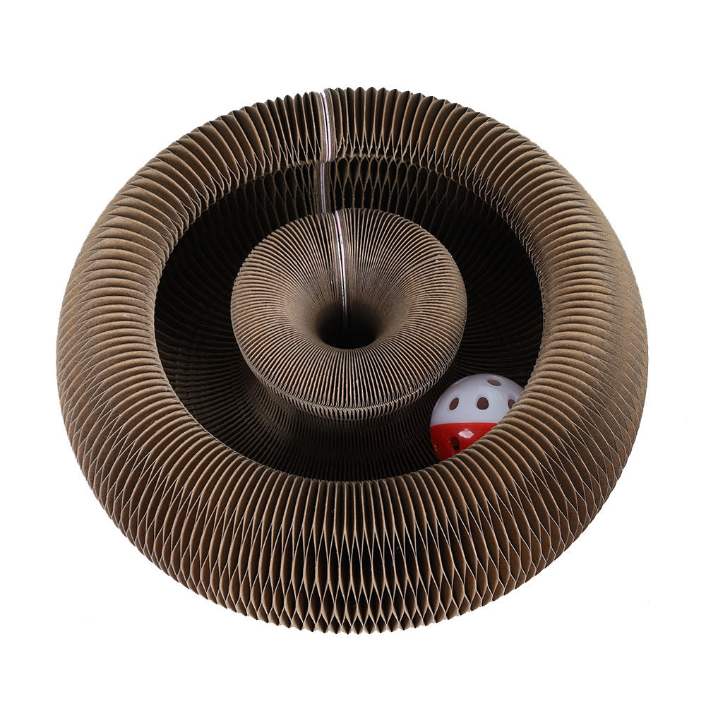 Magnetic Folding Cat Scratcher, Connects to Expand, for cats.