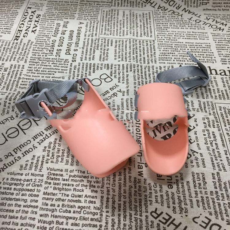 Silicone Anti-Bark Muzzle Sleeve, for dogs.