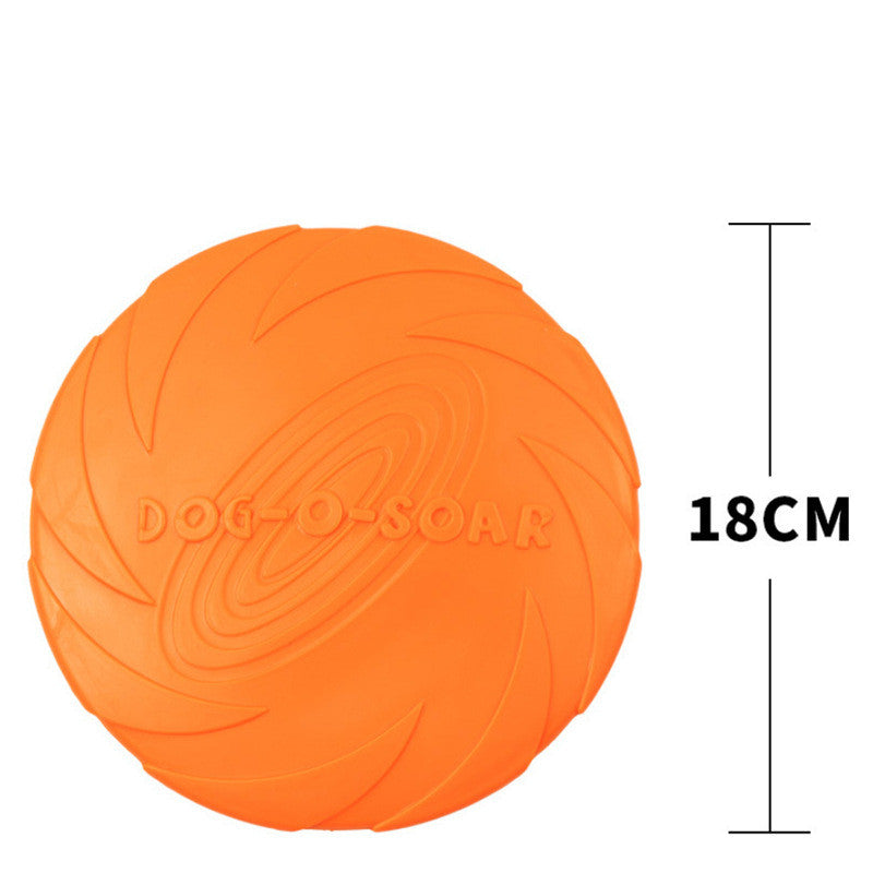 Floating Rubber Dog Frisbee for Bite-Resistant Play, for dogs.