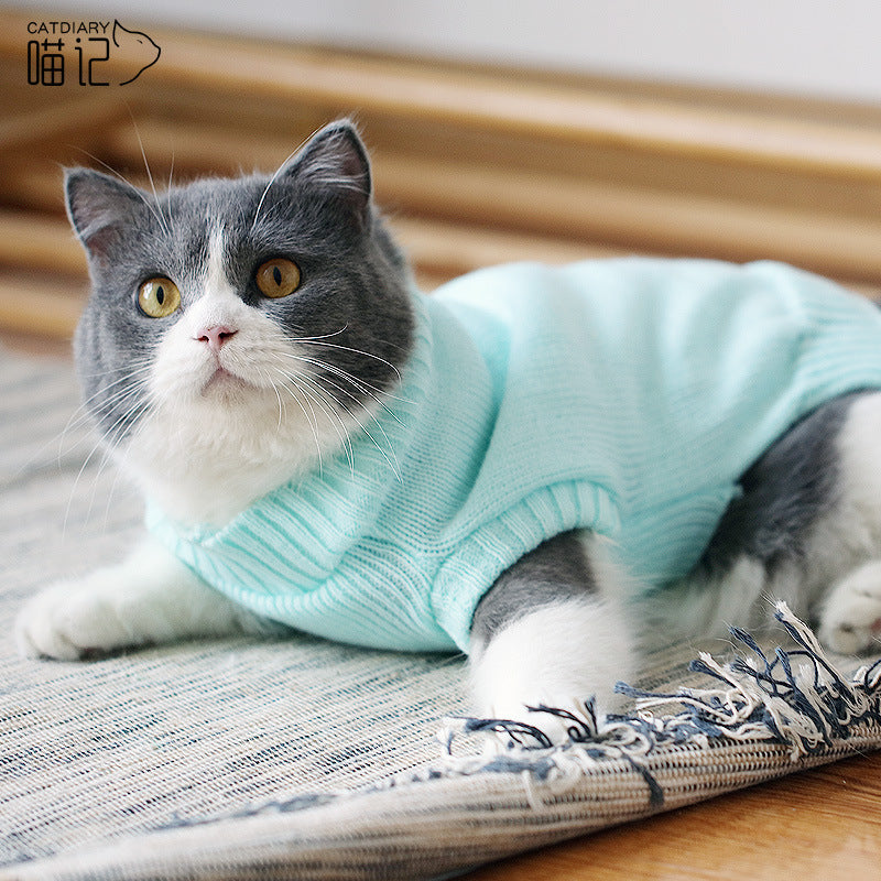 Bulky Acrylic Knit Sweater, for cats.