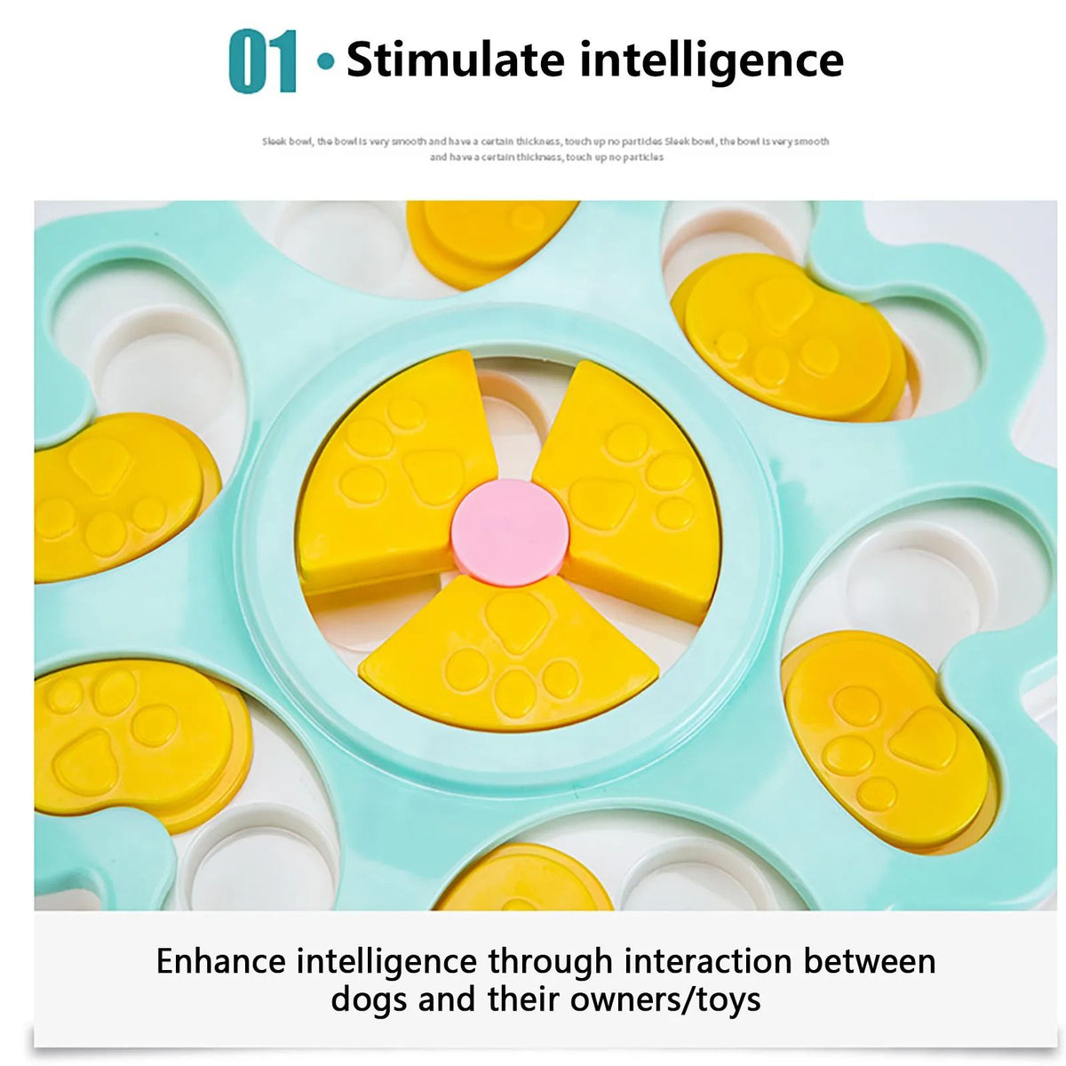 Flower-Shaped Slow Feeder Puzzle Bowl, for dogs.