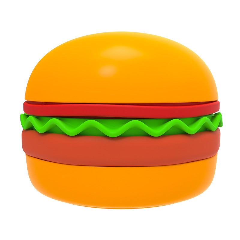 Hamburger-Shaped 5-Compartment Slow Feeder Bowl, for dogs.