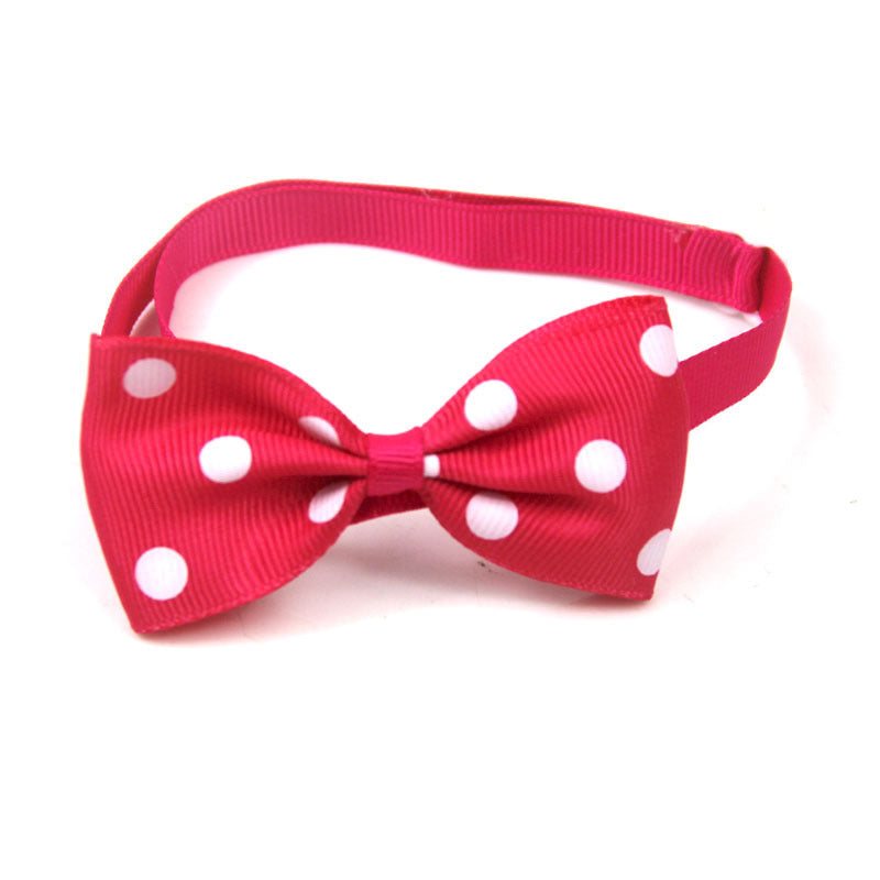 Adjustable Dot Bow Tie Accessory, for dogs and cats.