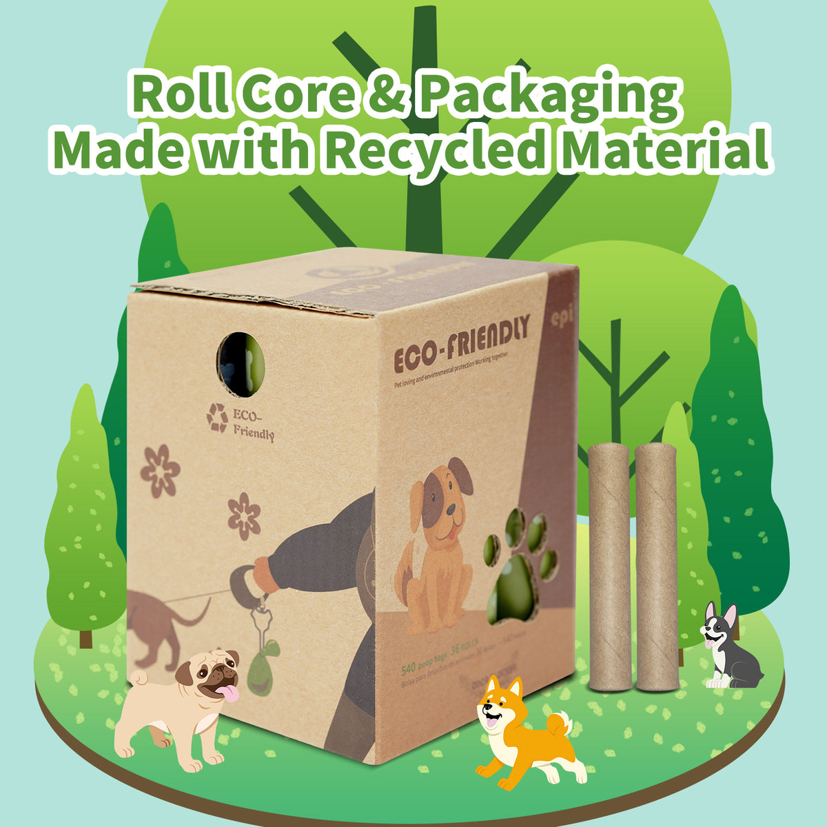 Thickened Pet Waste Bags, for dogs and cats.