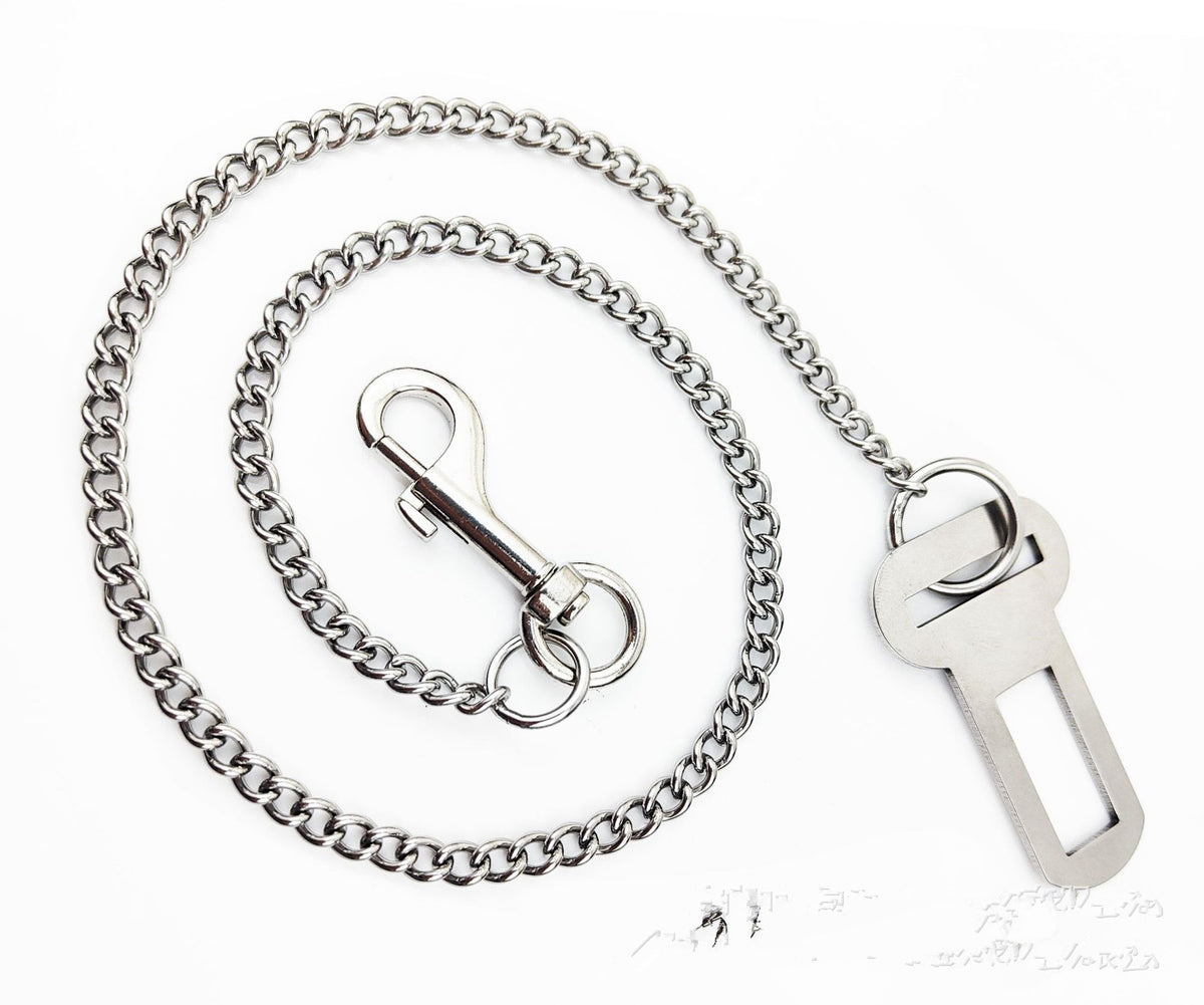 Stainless Steel Car Safety Chain, for dogs.