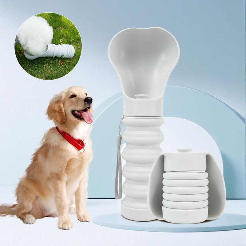 Folding Silicone Travel Cup, for dogs and cats.