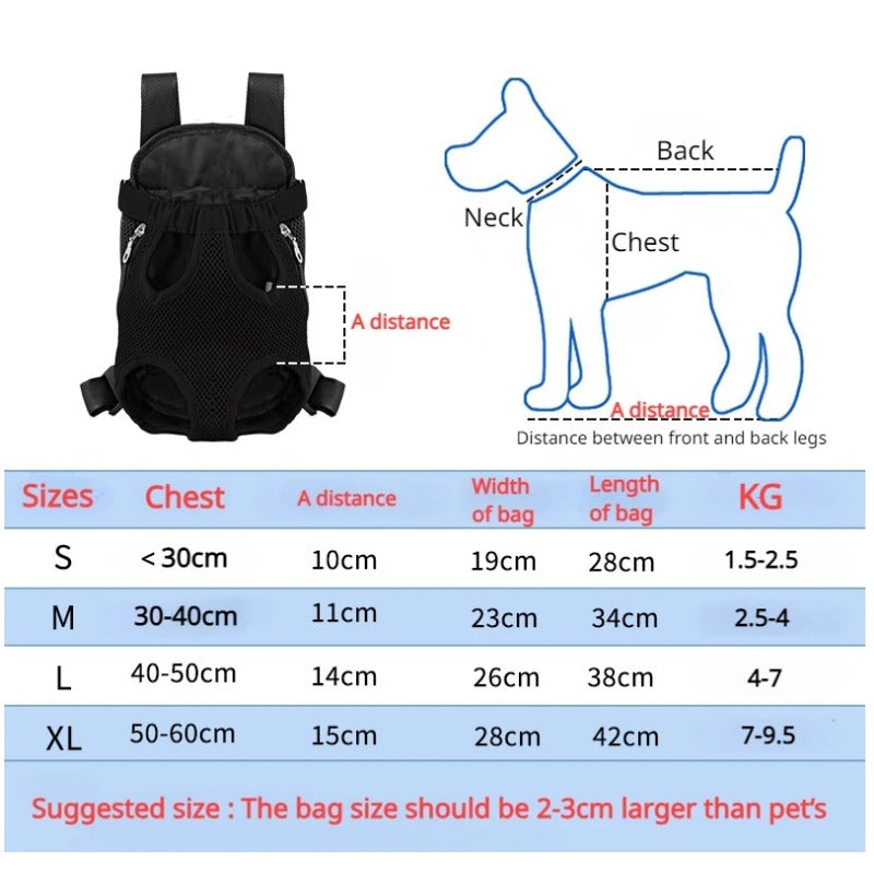 Adjustable Breathable Dog Carrier Backpack for Hiking