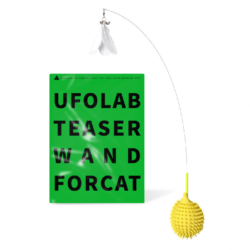 Corner Cat Scratcher with Teaser Wand Attachment