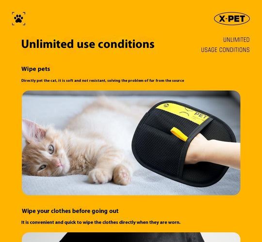 Pet Hair Removal Glove – Gentle Grooming & De-Shedding Mitt – side view