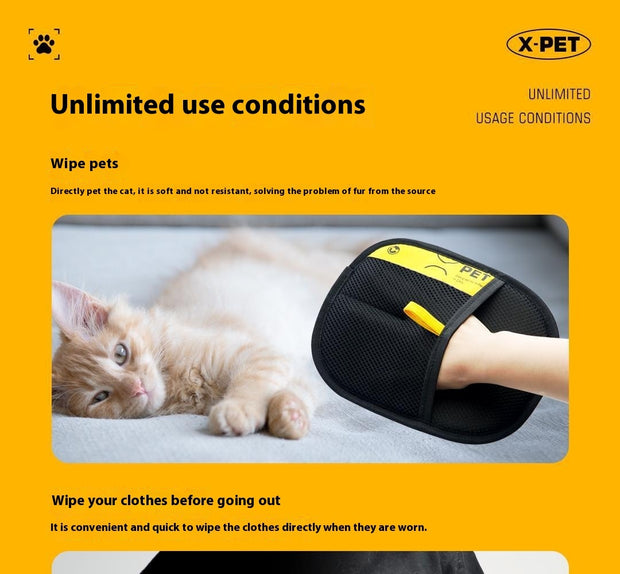 Pet Hair Removal Glove – Gentle Grooming & De-Shedding Mitt – side view