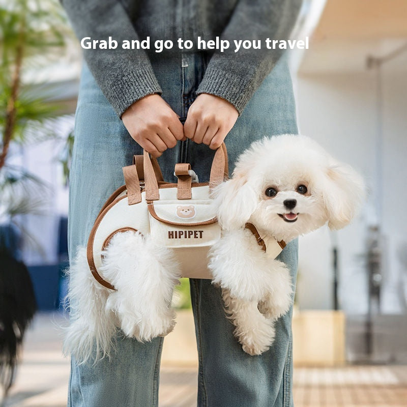 Genuine Leather Crossbody Bag, for dogs and cats.