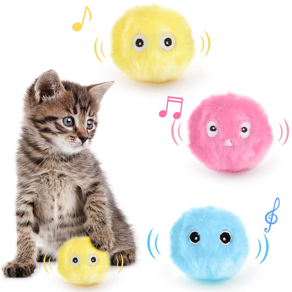 Battery-Powered Interactive Sound Ball Toy, for cats.