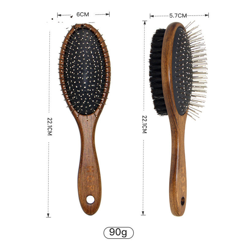 Solid Wood Antique-Style Grooming Comb, for dogs and cats.