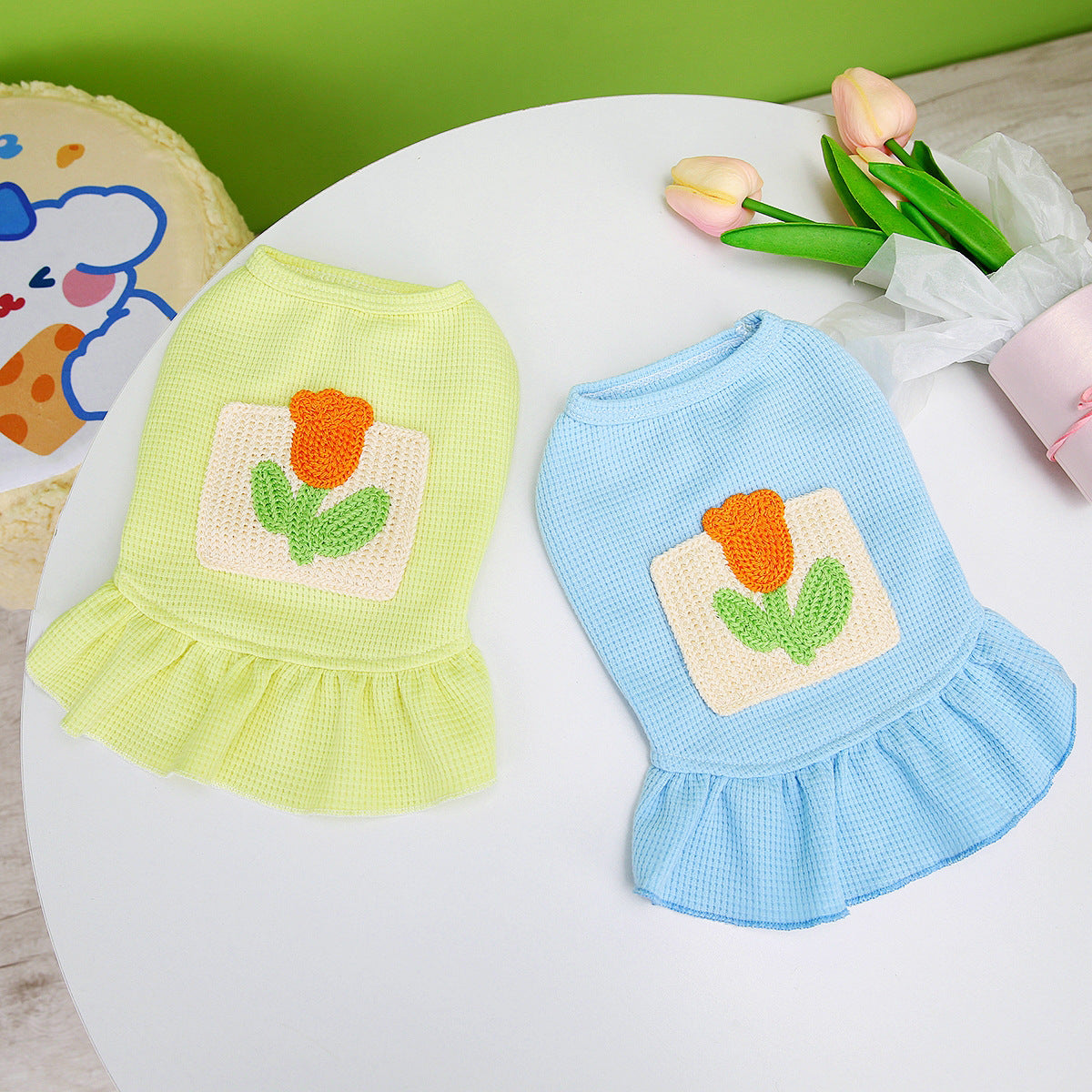 Princess-Style Cotton Pocket Skirt, for dogs.