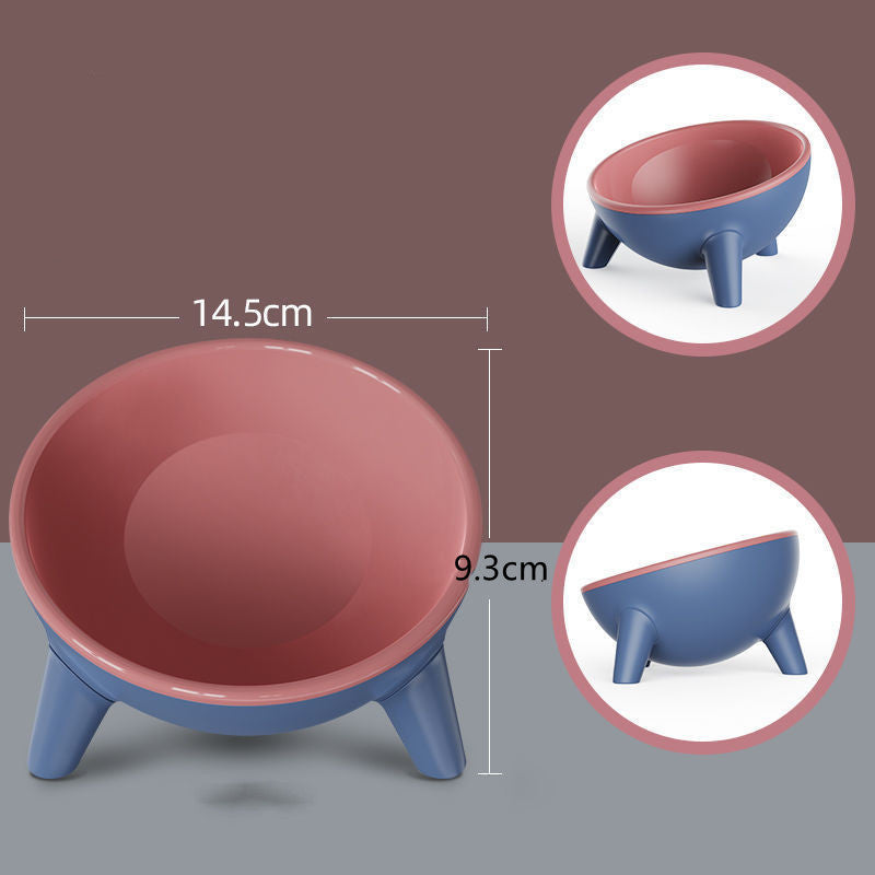 Elevated Tilted Pet Bowl with Stand for Dogs and Cats
