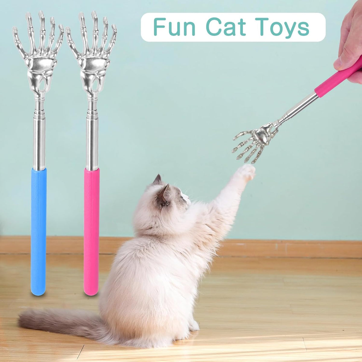 Retractable Wand Toy and Comb for Playful Cats, for cats.