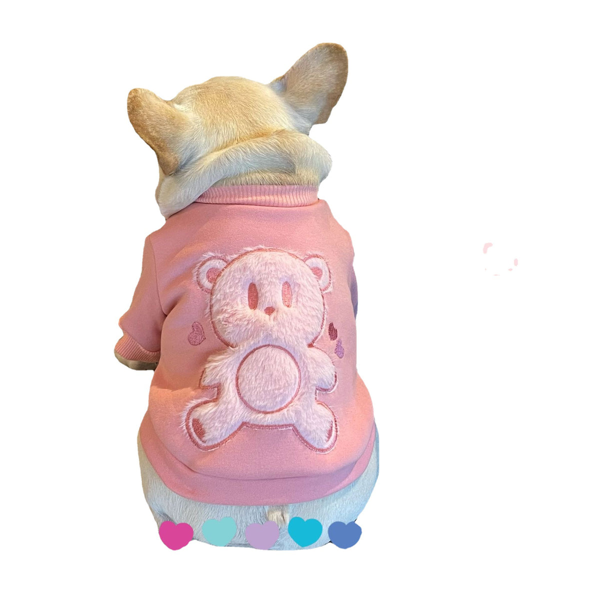 Plush Pink Princess-Style Cotton Sweater, for dogs.