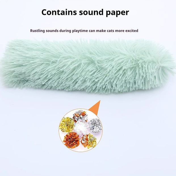 Plush Catnip Pillow Toy – Crinkle Sound Cat Kicker – pet wearing