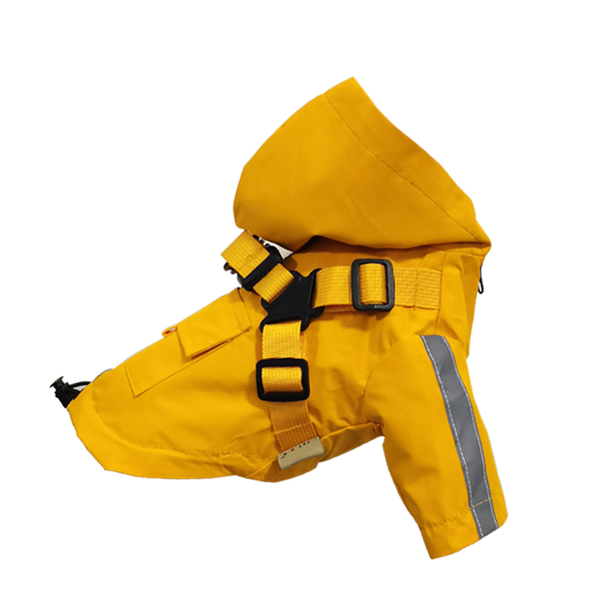 Reflective PU Raincoat with Chest and Back Coverage, for dogs.