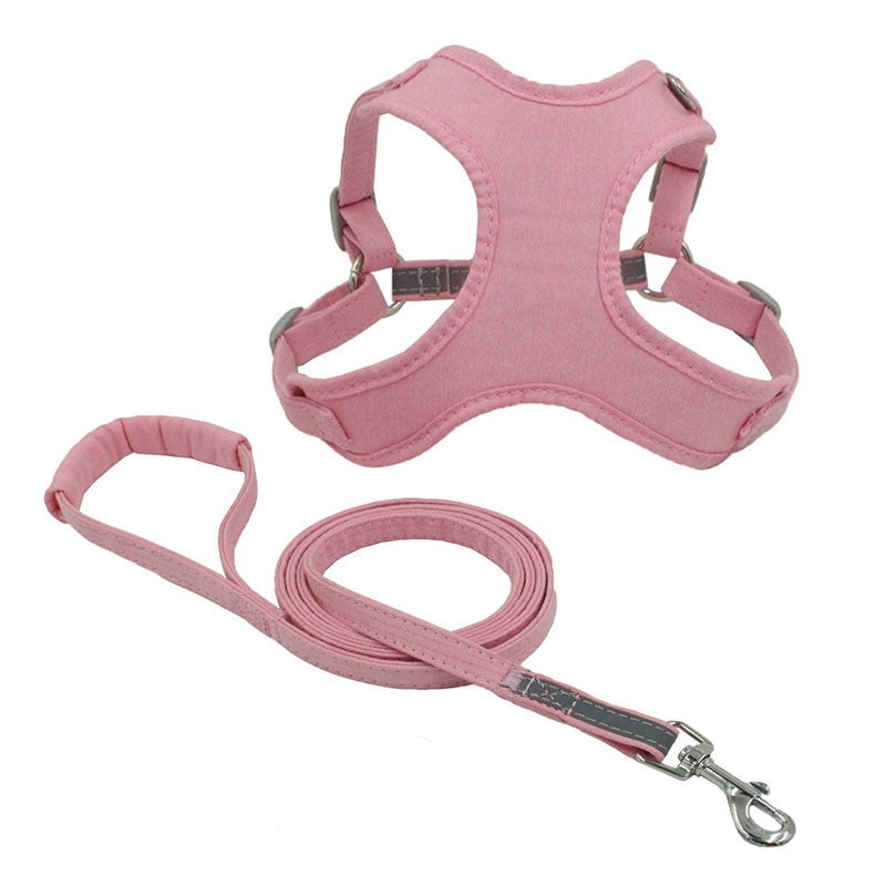 Reflective Chest Harness and Leash Set, for dogs.