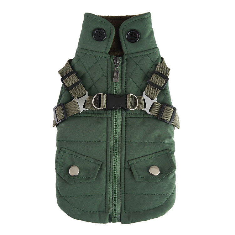 Zip-Front Polyester Chest and Back Jacket, for dogs.