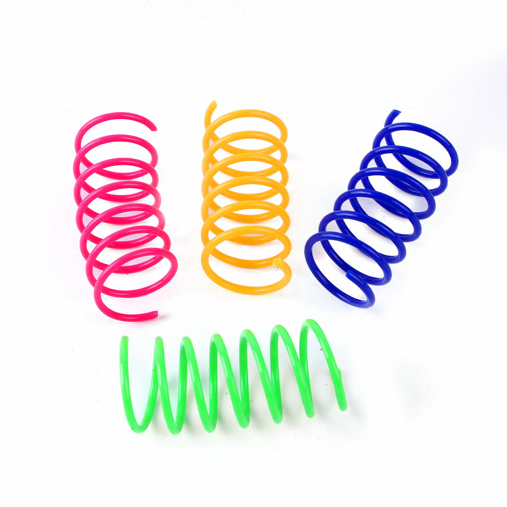 New Style Pet Cat Toy Suit Small Fish Steel Wire Cat Teaser Plush Mouse Spring Cat Tunnel Cat Toy