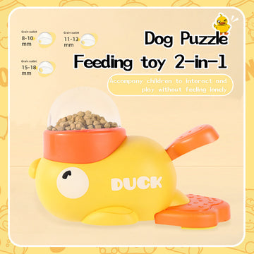 Duck Puzzle Feeder – Interactive Treat Dispenser for Dogs – in use