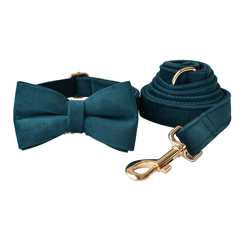 Cotton Dog Collar and Leash Set with Alloy Clip, for dogs.