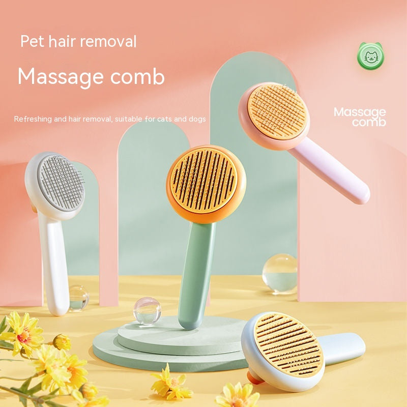 Self-Cleaning Comb Brush, for dogs and cats.