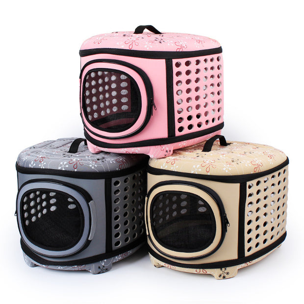 Foldable EVA Pet Carrier – Airline-Approved Waterproof Travel Tote for Cats & Small Dogs – features