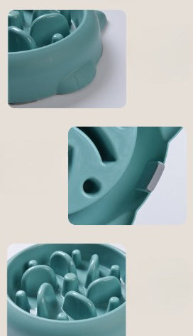 Slow Feeder Dog Bowl - Anti-Choking Stainless Steel Pet Dish – detail view