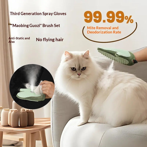 Anti-Static Pet Hair Gloves – Lint & Fluff Removal Spray Mitts.