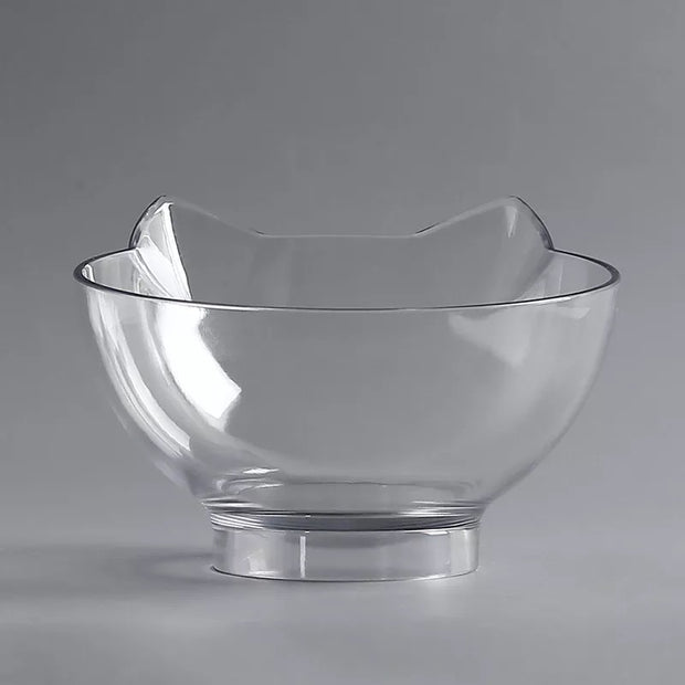 Elevated Double Cat Bowl – 15° Tilted Neck-Protection Food & Water Feeder – in use