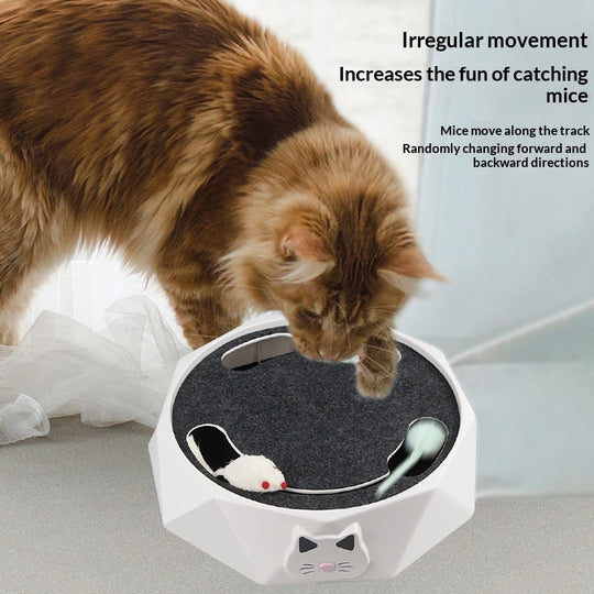 Automatic Plush Mouse Cat Turntable Toy – Electric Spinner