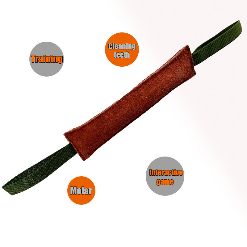 Cowhide Leather Bite Training Stick for Working Dogs, for dogs.