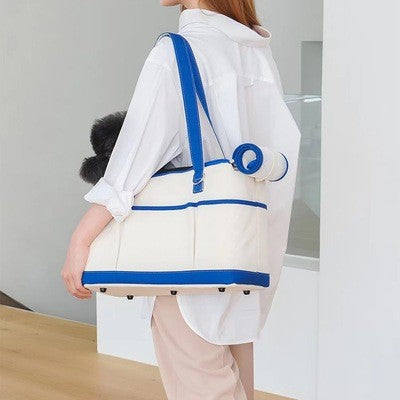 Portable Canvas Go-Out Carrier Tote Bag, for cats.