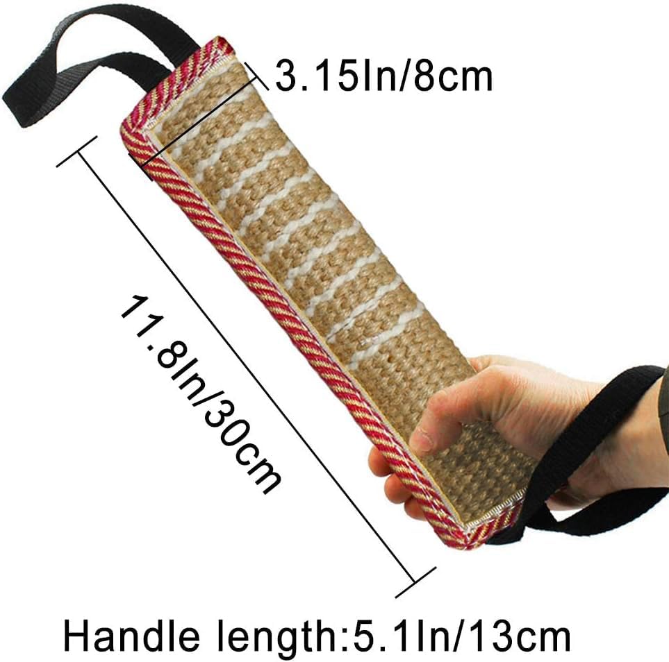 Jute Tug Toy for Interactive Dog Training Play, for dogs.