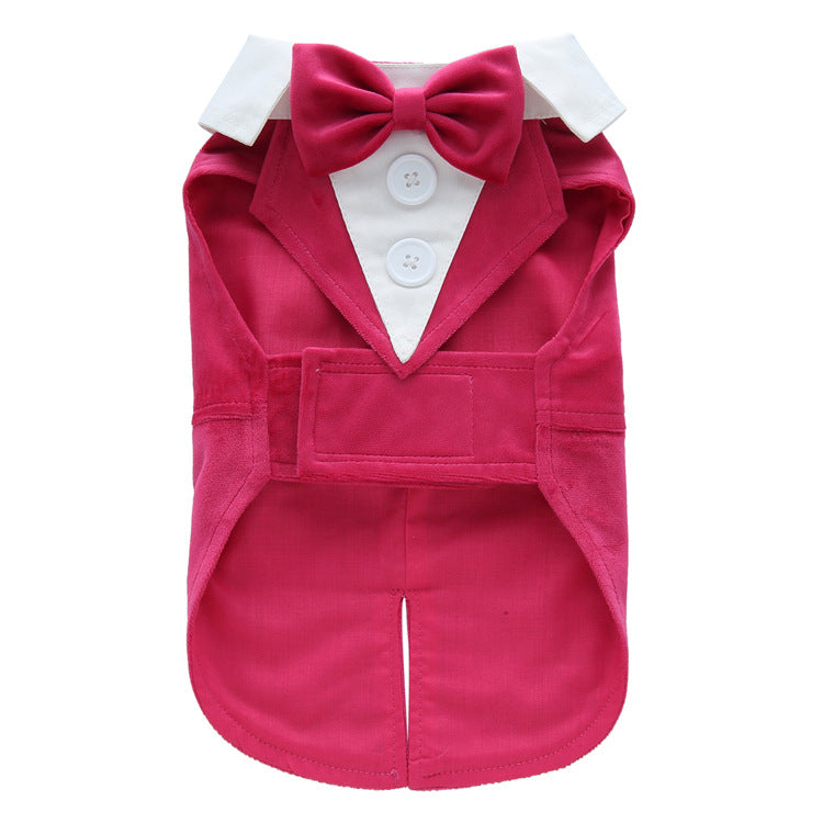 Polyester Tuxedo-Style Dog Outfit for Dress-Up Occasions, for dogs.