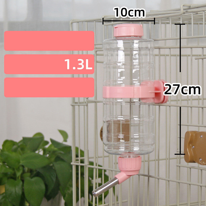 Hanging Water Bottle with Steel Faucet, for dogs and cats.