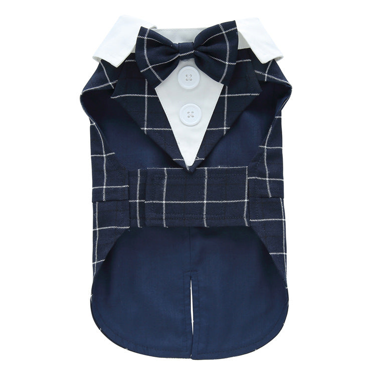 Polyester Tuxedo-Style Dog Outfit for Dress-Up Occasions, for dogs.