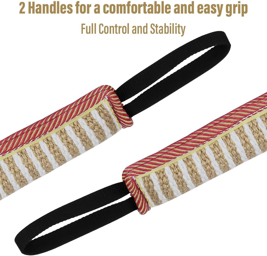 Jute Tug Toy for Interactive Dog Training Play, for dogs.
