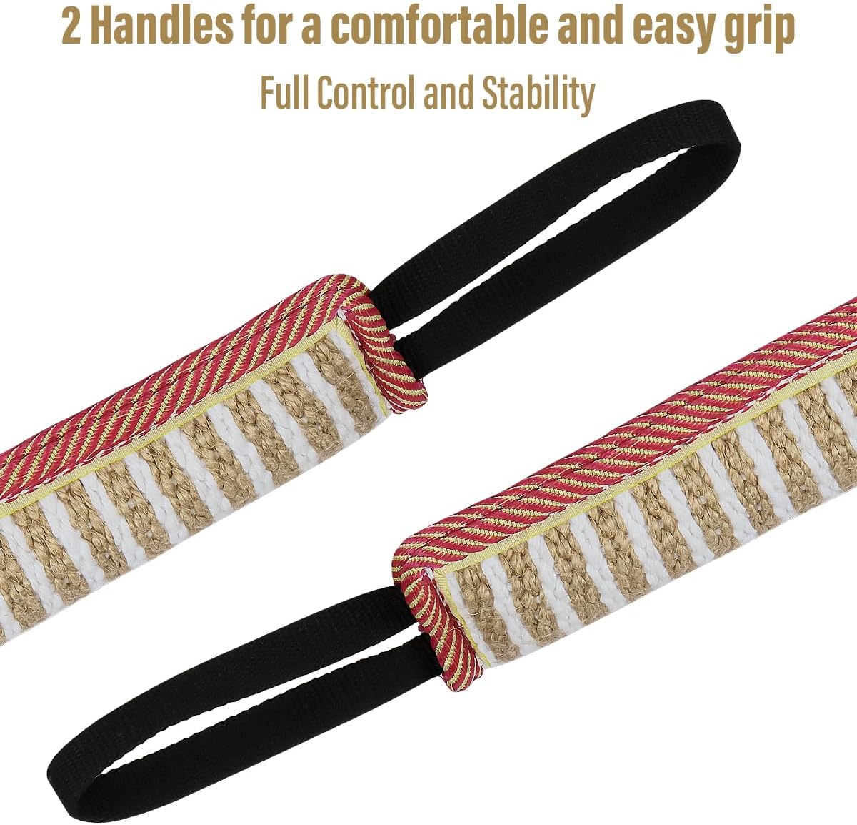 Jute Tug Toy for Interactive Dog Training Play, for dogs.