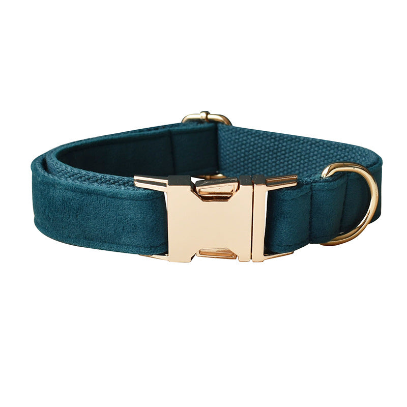 Cotton Dog Collar and Leash Set with Alloy Clip, for dogs.