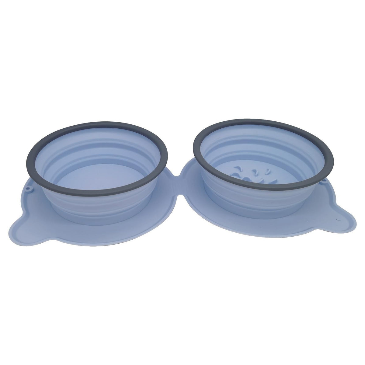 Foldable Silicone Double Travel Bowl for Pets