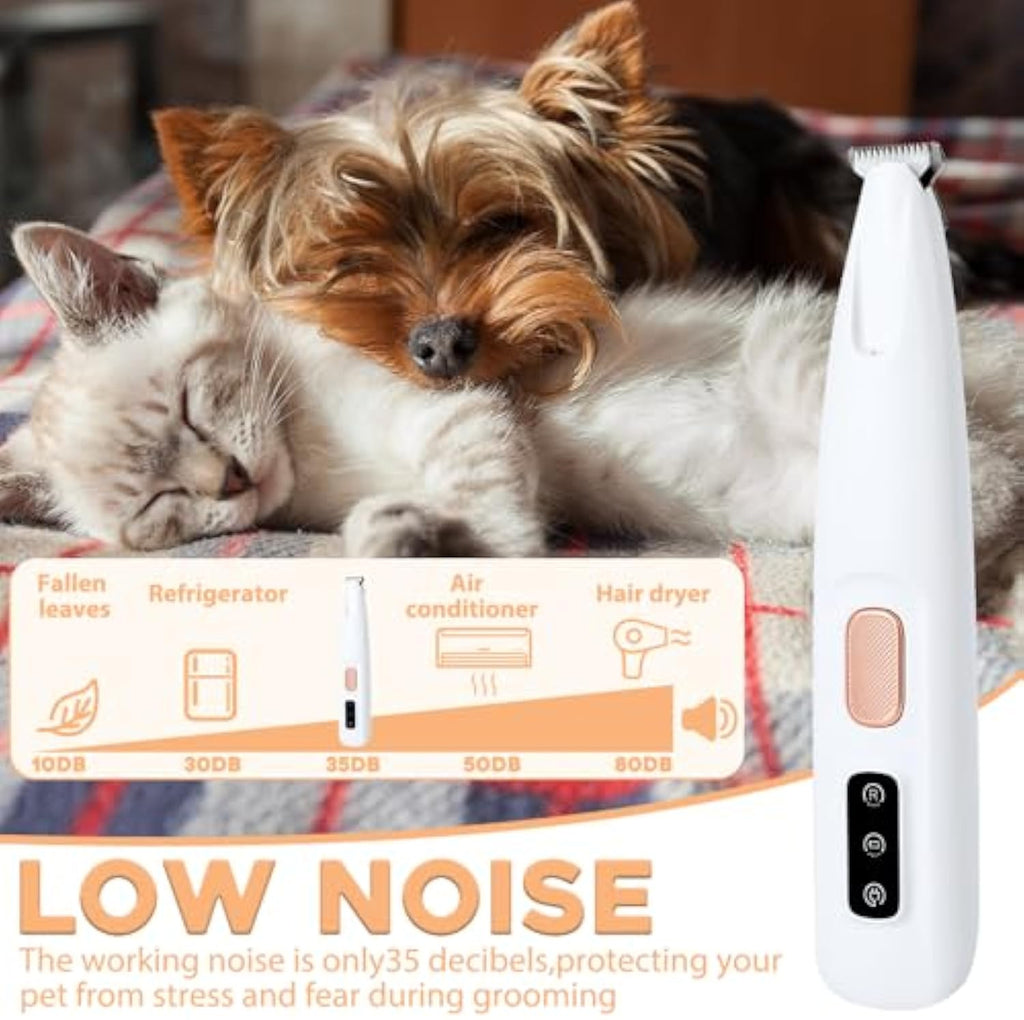 Rechargeable Low-Noise Paw Hair Trimmer for Dogs