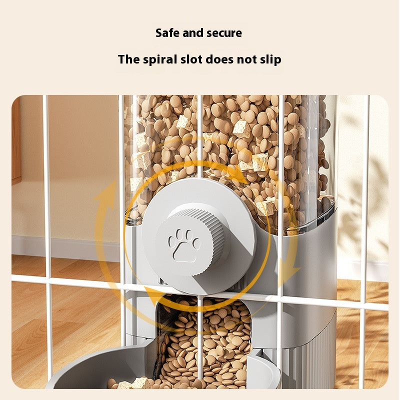 Hanging Cage Feeding and Drinking Bowl, for dogs and cats.
